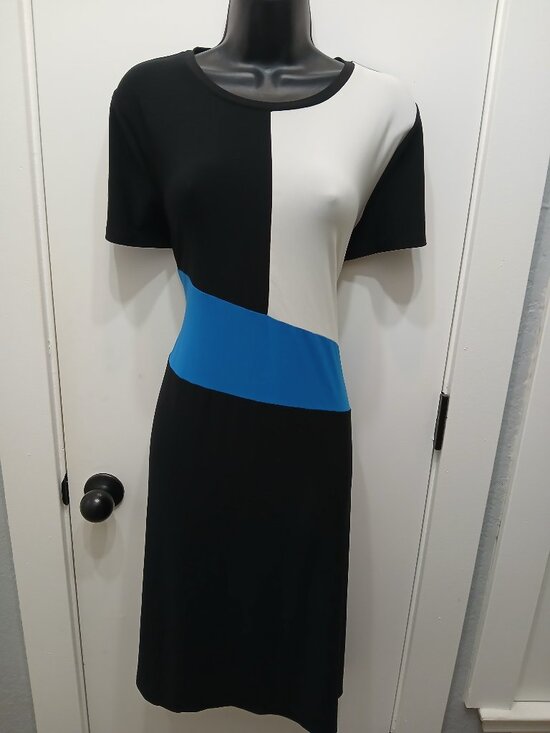 Dkny Dresses & Skirts - DKNY Tri Color T Dress🩵💙🖤🤍